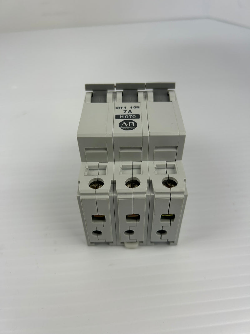 Allen Bradley 1492-CB3 Circuit Breaker Series B 3Pole 7A H070