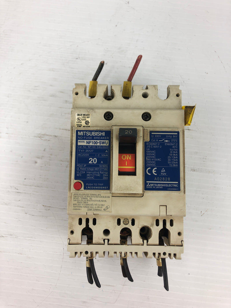 Mitsubishi NF100-SWU No Fuse Breaker 3P 50/60Hz