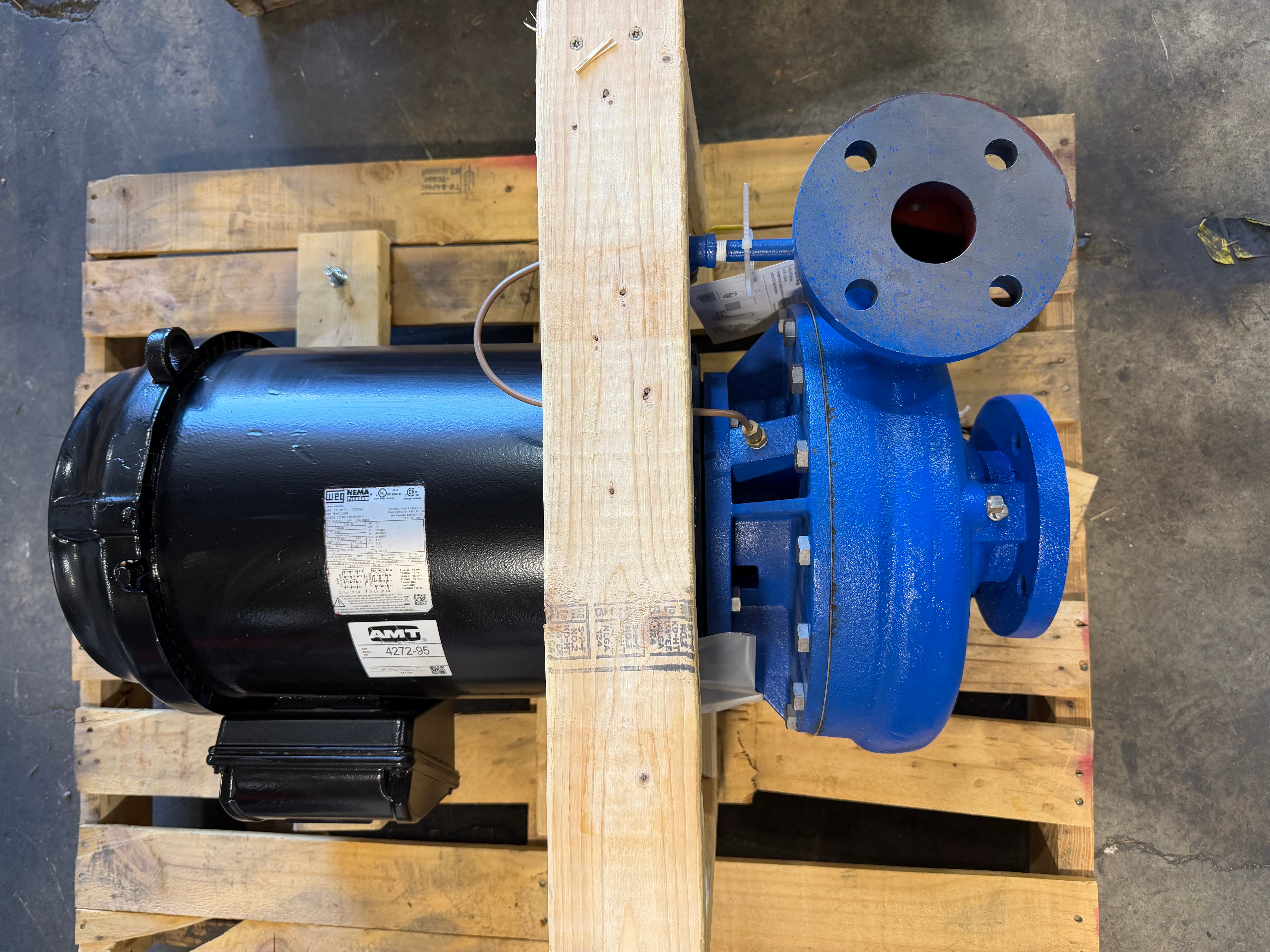 AMT 4272-95 Centrifugal Pump w/ WEG 15 HP Motor 230/460V 3PH 1770 RPM NEW
