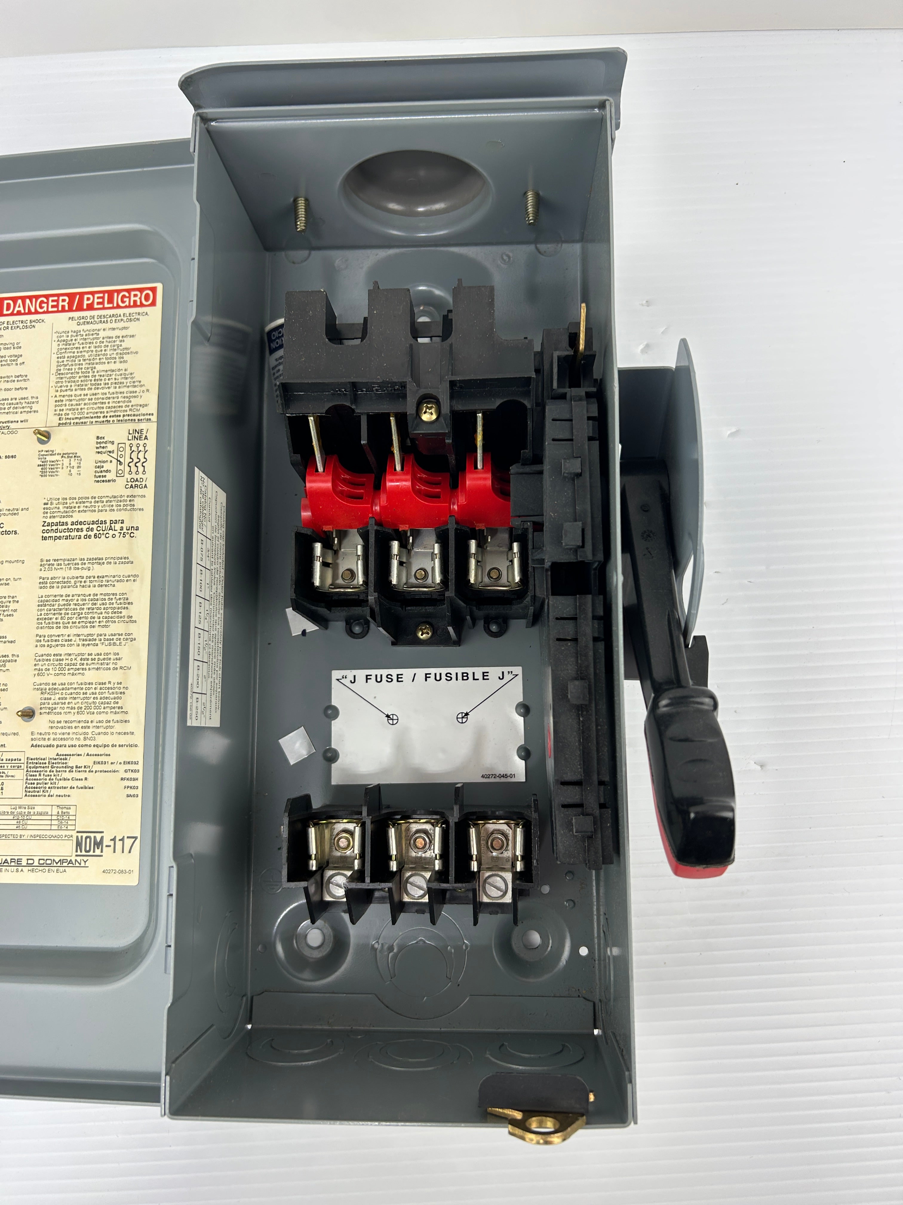 Square D H361RB Heavy Duty Safety Switch Enclosure 30A Series F1 Type 3R
