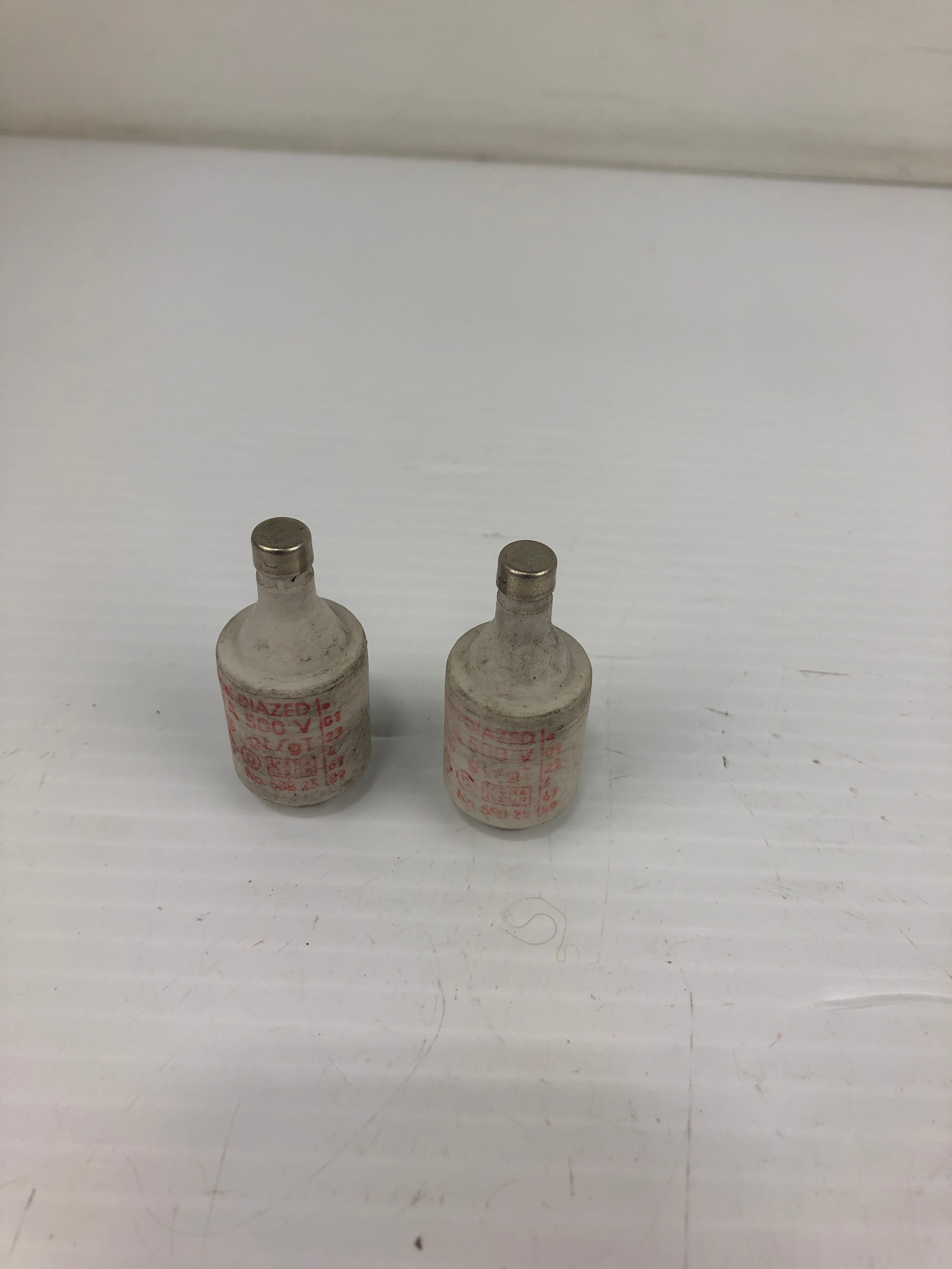 Siemens Original Diazed 5SB25 Ceramic Bottle Fuse 10A 500V (Lot of 2)
