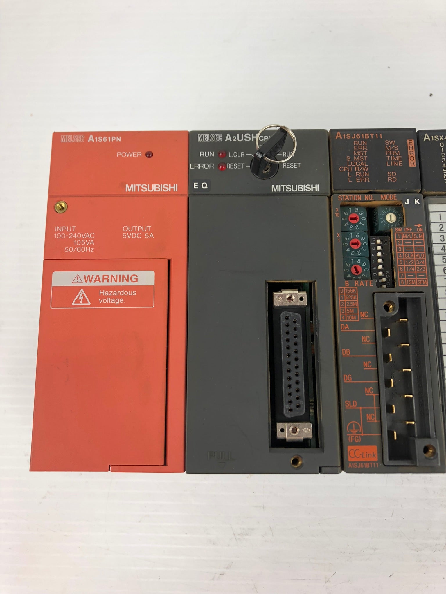 Mitsubishi A1S61PN PLC Melsec CPU 10 Slot Rack with Modules