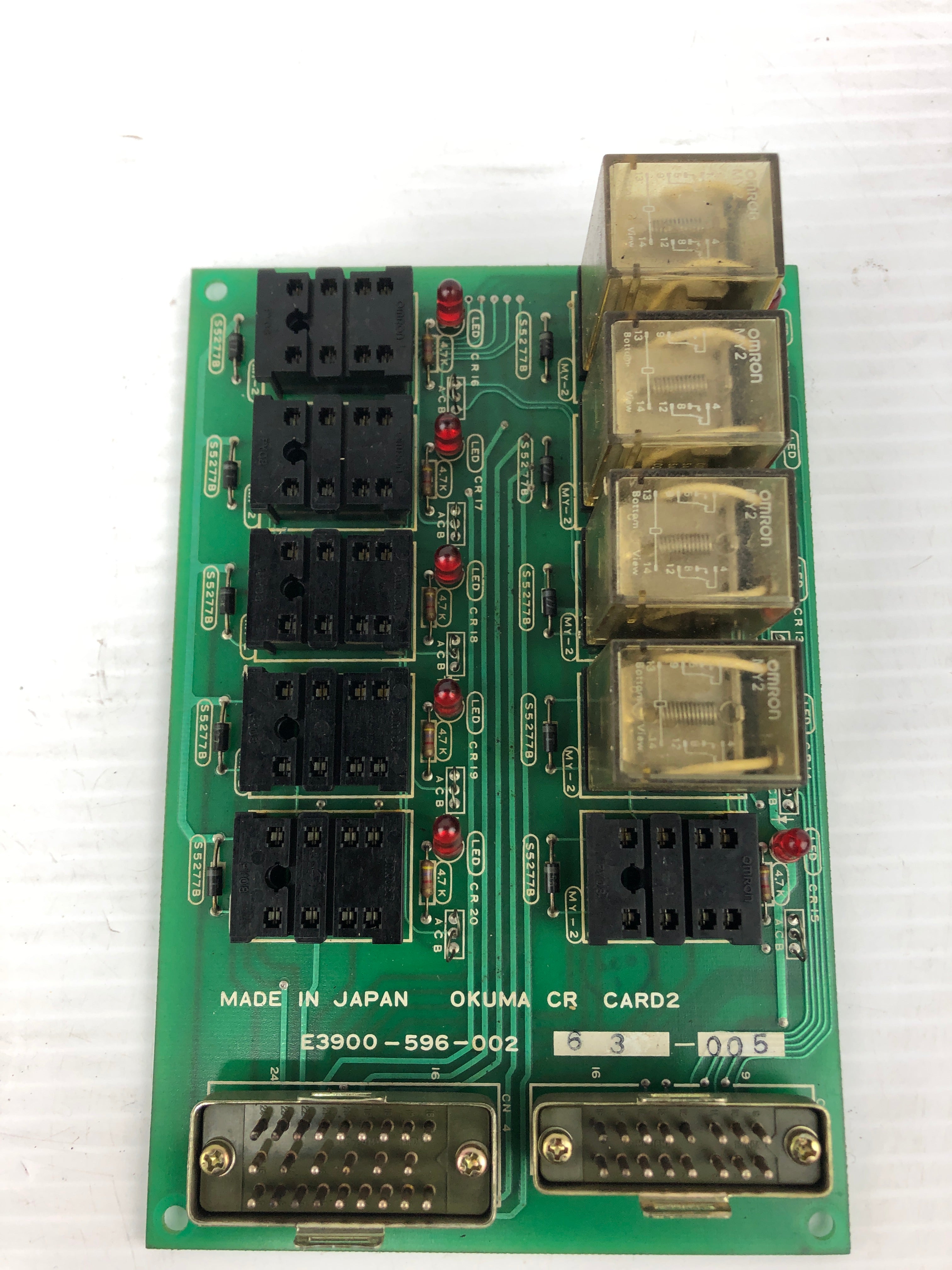 Okuma E3900-596-002 CR Card2 Relay Board with 4 Relays