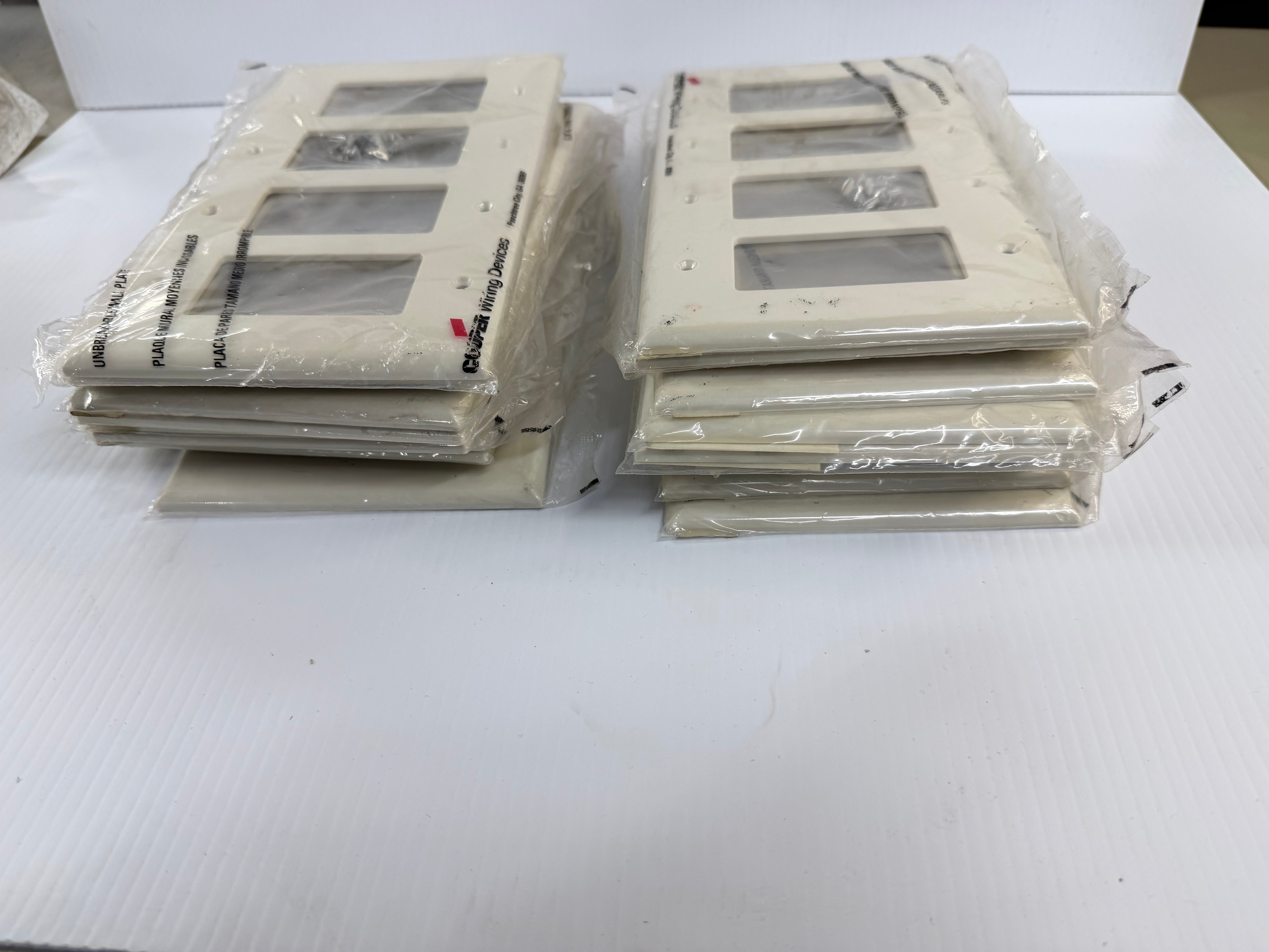 Cooper Wiring 4-Gang Toggle Wallplate PJ264LA Lot of 21