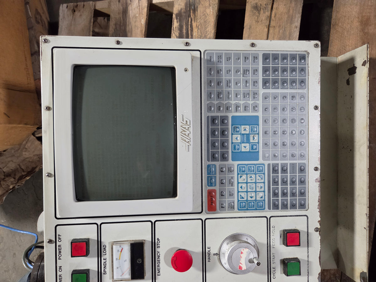 Haas VF-0 CNC Mill Operator Control Panel CRT Display Keyboard with Light Tower