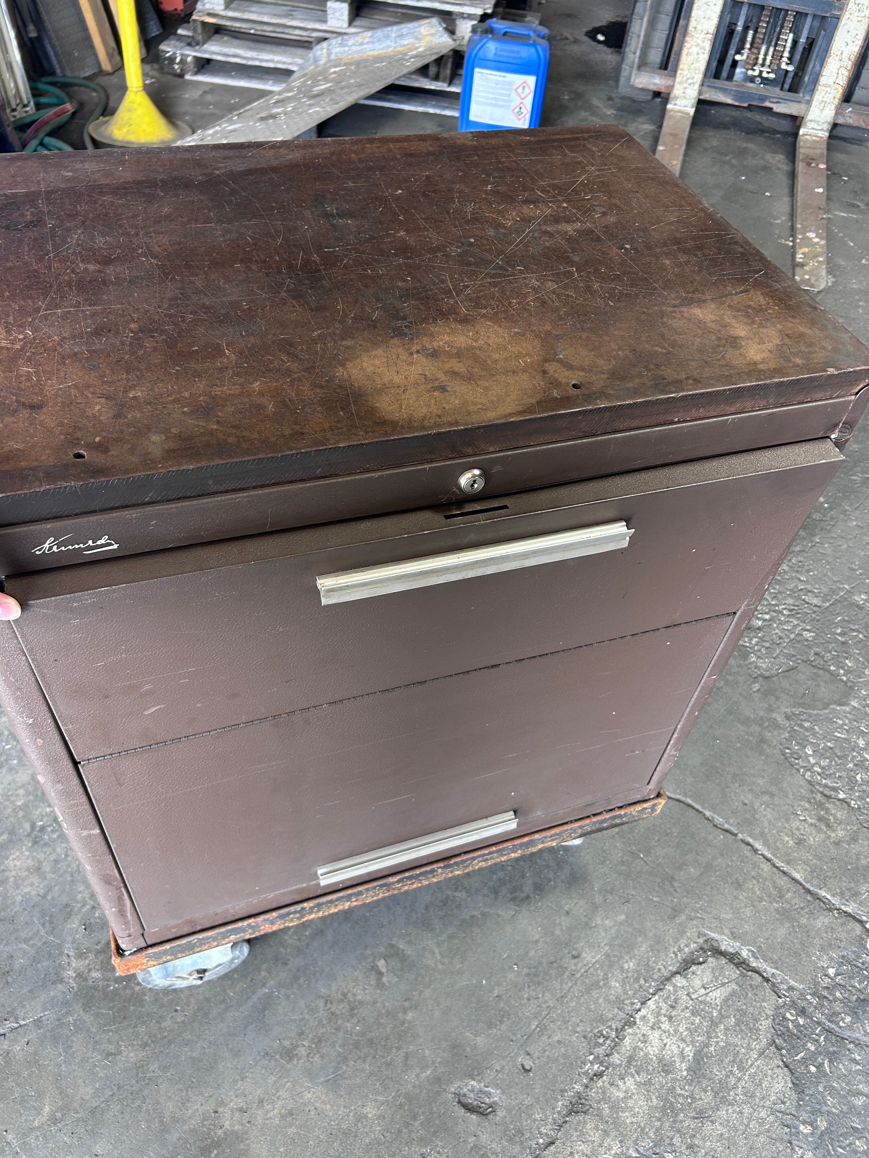 Kennedy Kits Style 294 Rolling Tool Cabinet Machinist Chest Brown Vintage USA