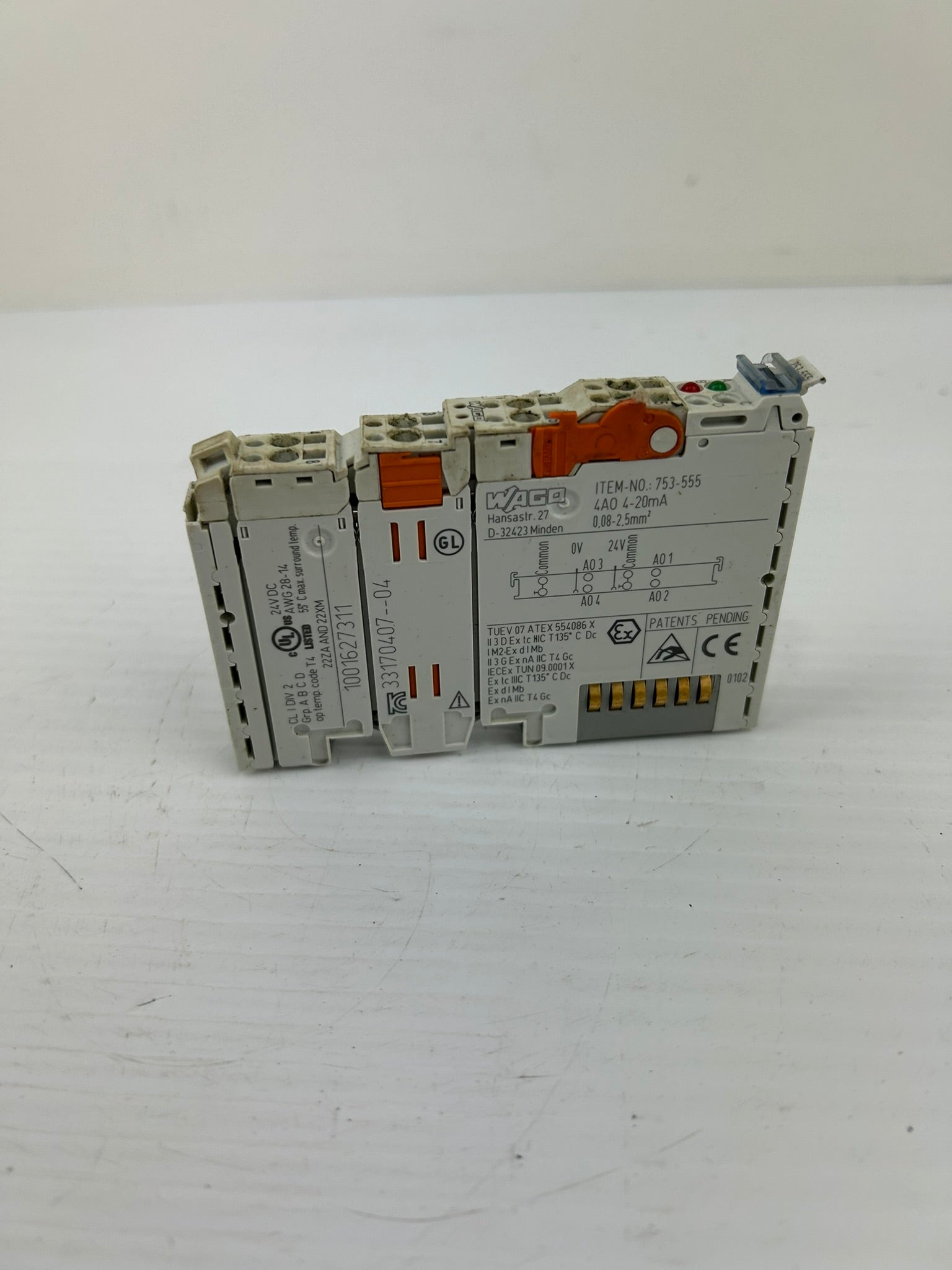 Wago 753-555 Channel Analog Output 4AO 4-20mA - PLC Module