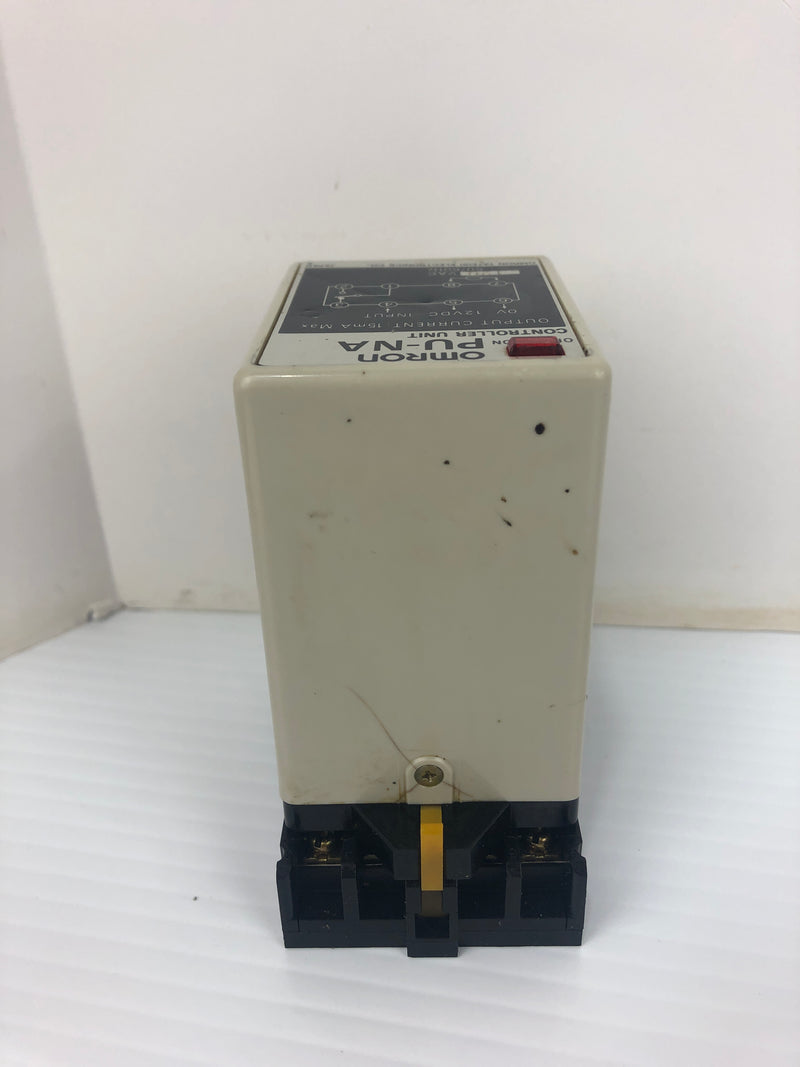 Omron PU-NA Controller Unit 120VAC 15mA 50/60Hz With 02X6YT Base 250V 7.5A