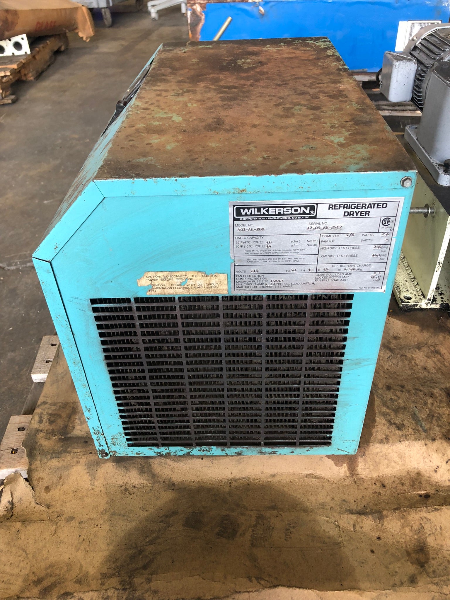 Wilkerson A01-AH-P00 Refrigerated Dryer with SMC Air Filter NAF3000 115V
