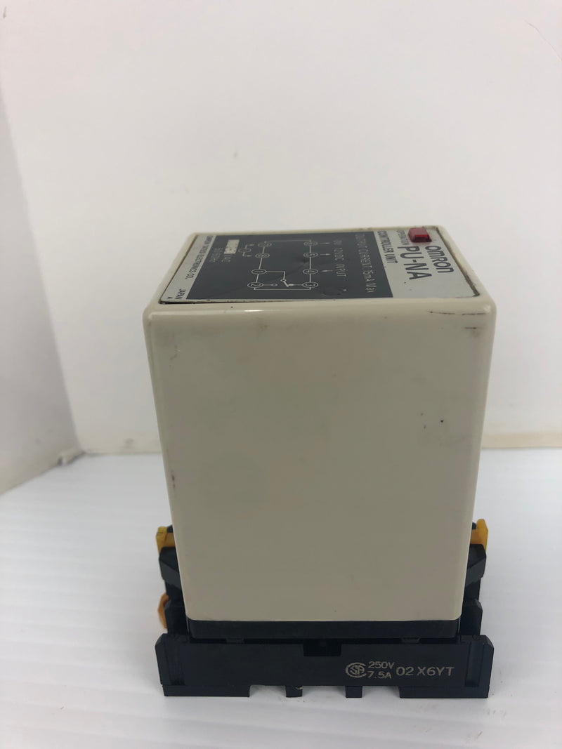 Omron PU-NA Controller Unit 120VAC 15mA 50/60Hz With 02X6YT Base 250V 7.5A