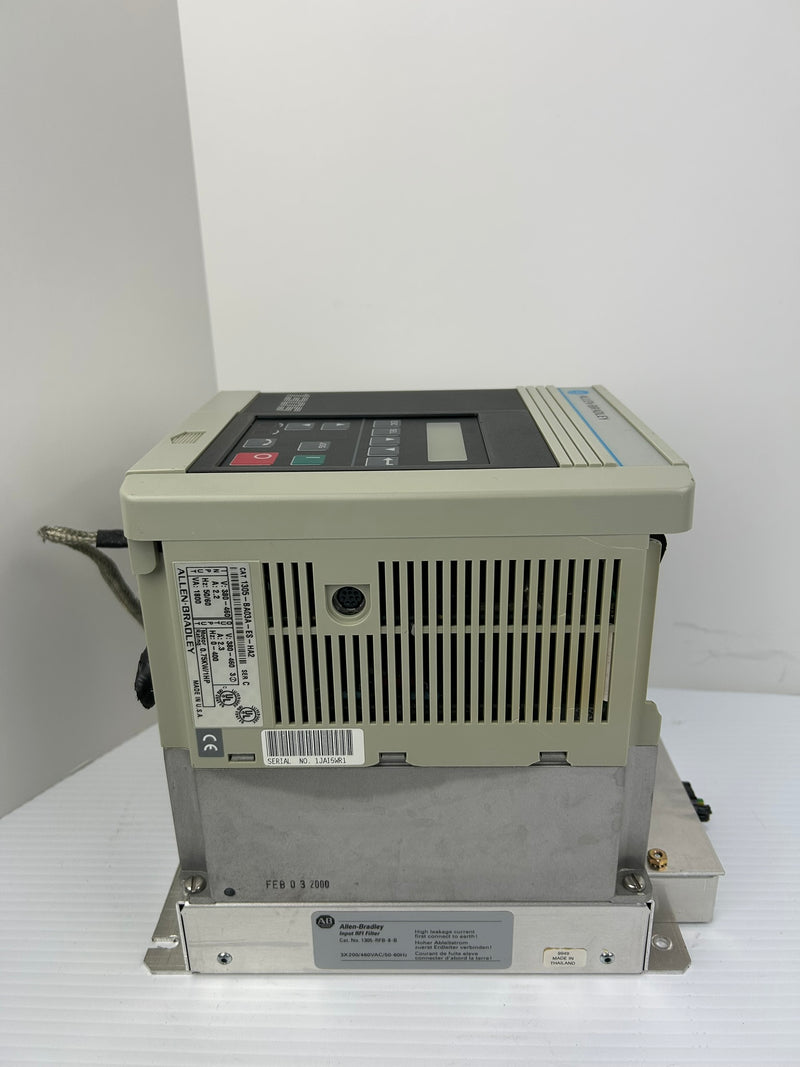 Allen-Bradley 1305-BA03A-ES-HA2 Drive Ser C 380-460V 2.2A 1HP 3PH 1305-RFB-8-B