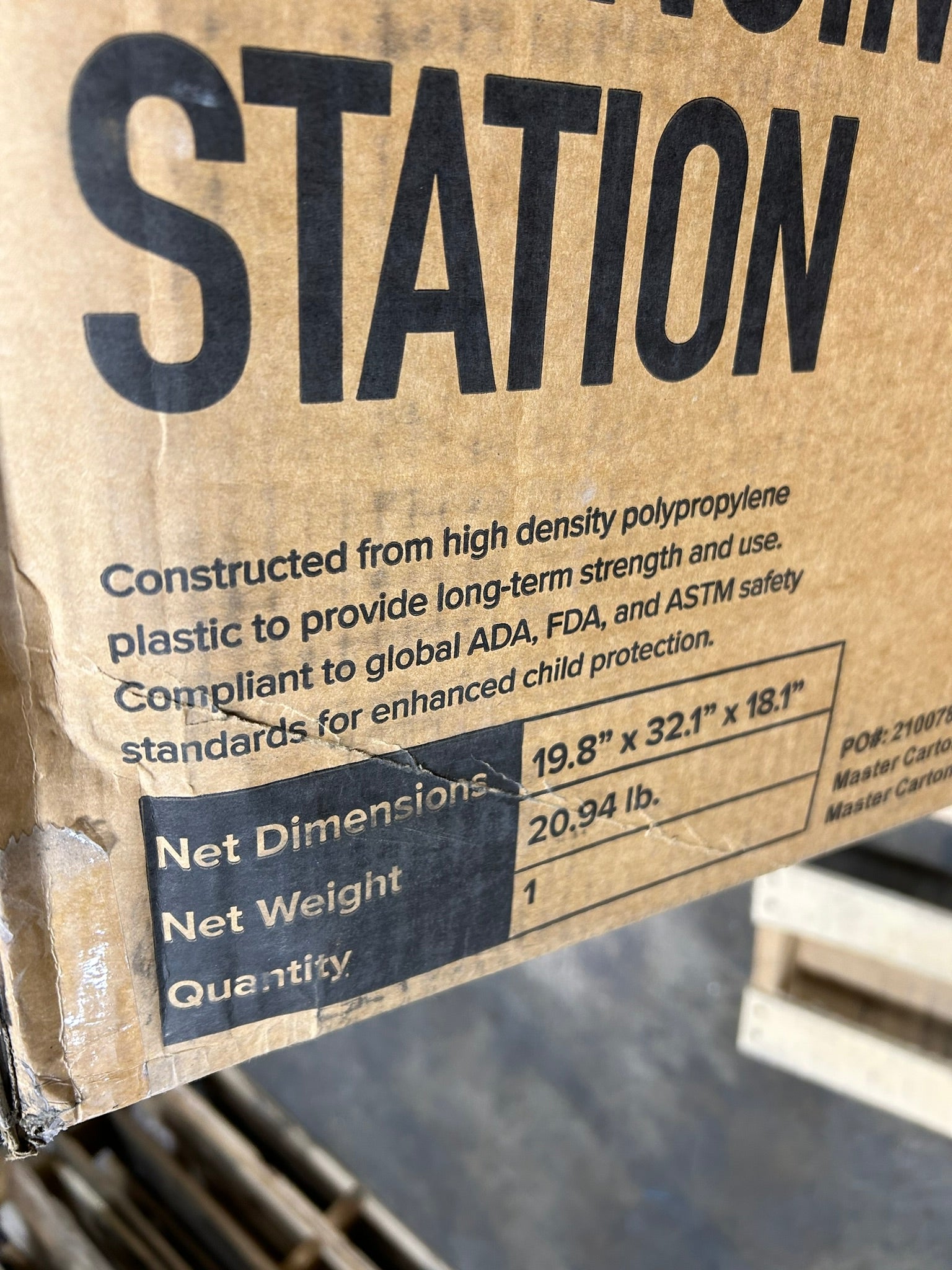 Alpine Horizontal Diaper Changing Station - Wall Mount 20" x 33" x 19"