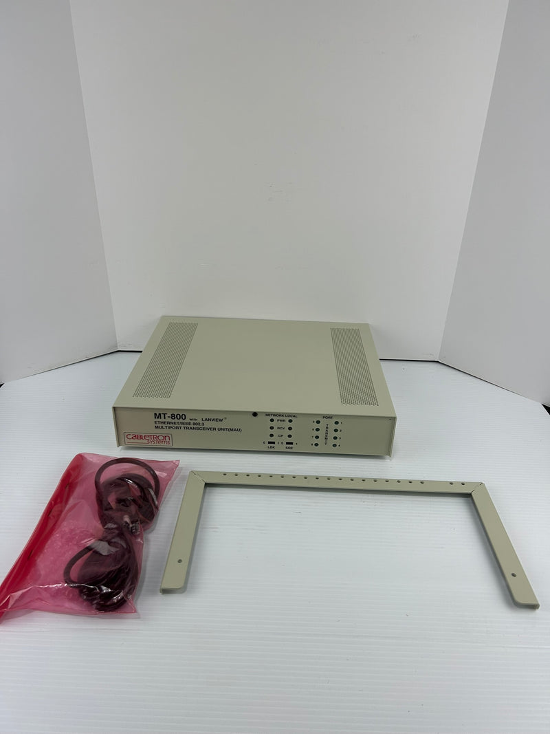 Cabletron Systems MT-800 Lanview Ethernet Multiport Transceiver Unit w/ Bracket