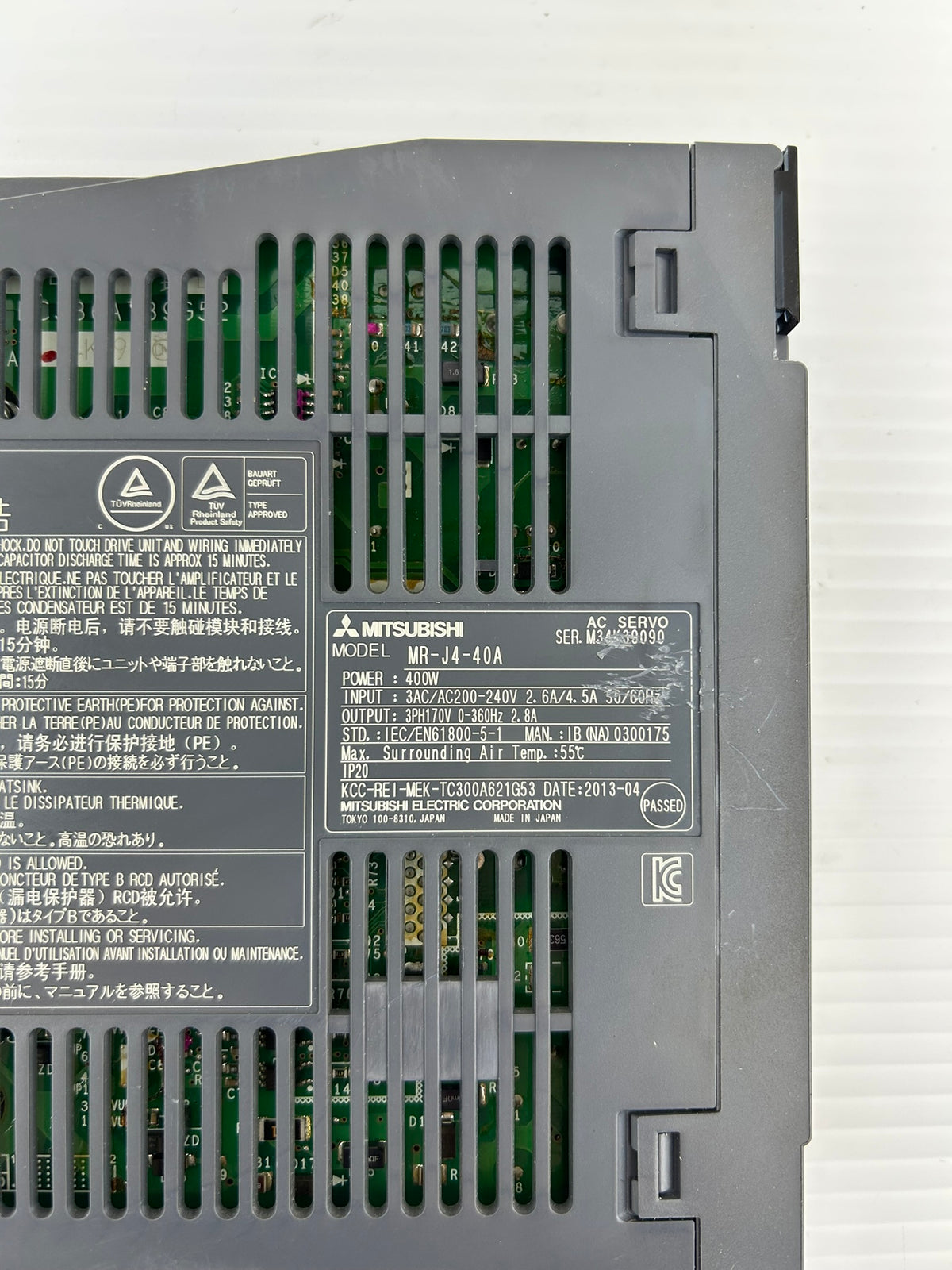 Mitsubishi MR-J4-40A MELSERVO-J4 400W AC Servo Drive Amplifier 200-240V
