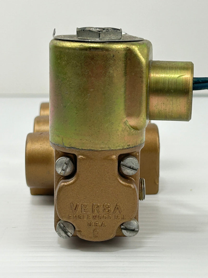 Versa VSG-4402-U Four-Way Brass Pneumatic Valve 120V 40-175 PSI