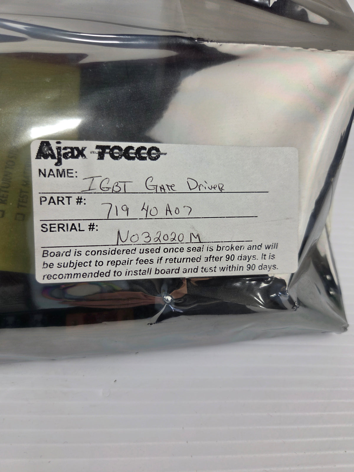 Ajax TOCCO IGBT Gate Driver Drive PC Circuit Board 71940A07