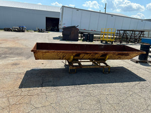 Dump Hopper Painted Steel with Fork Pockets 129" L x 41" W x 33" H OD Yellow