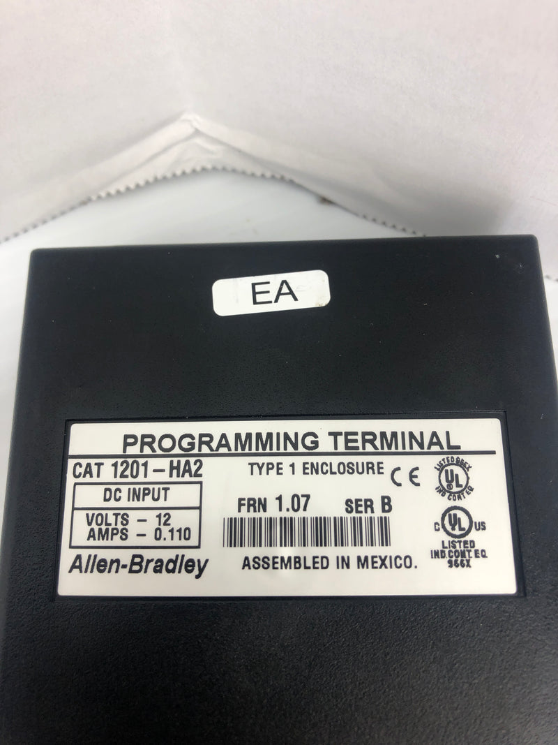 Allen-Bradley 1201-HA2 Programming Terminal Type: 1 Enclosure FRN: 1.07 Ser. B