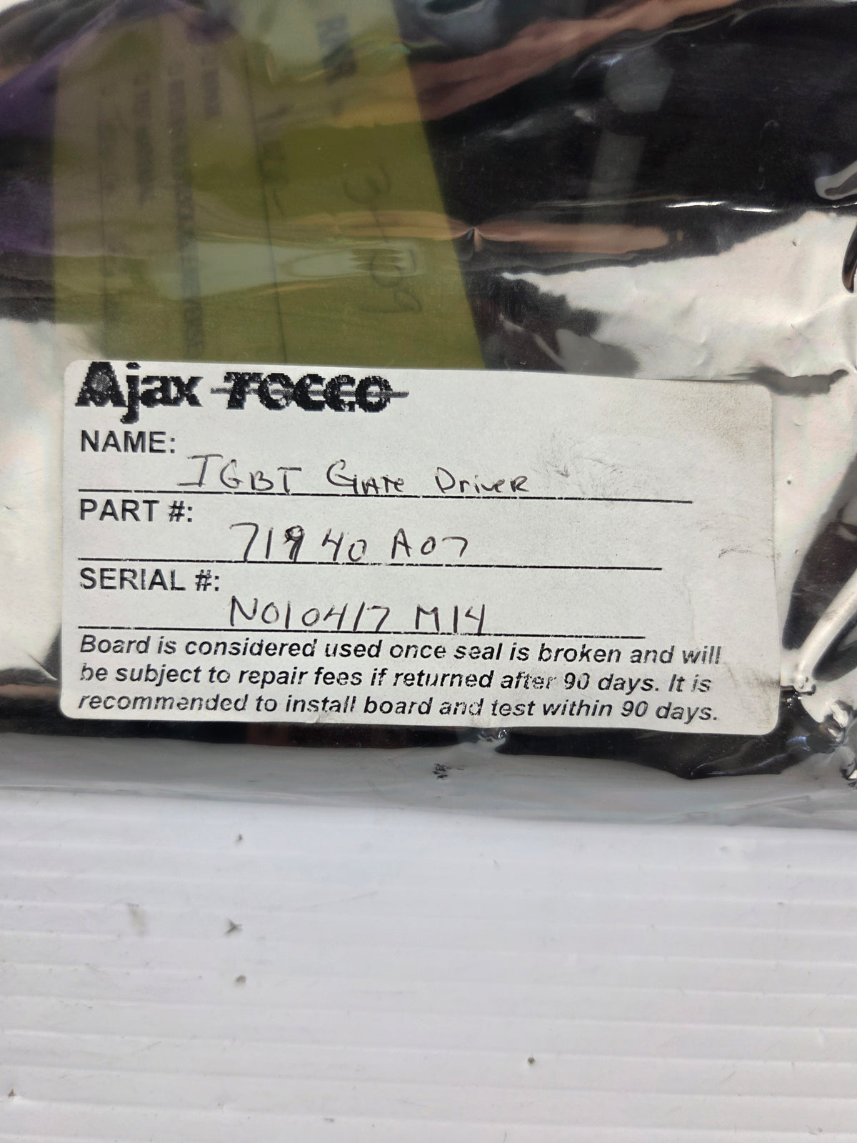 Ajax TOCCO IGBT Gate Driver Drive PC Circuit Board 71940A07