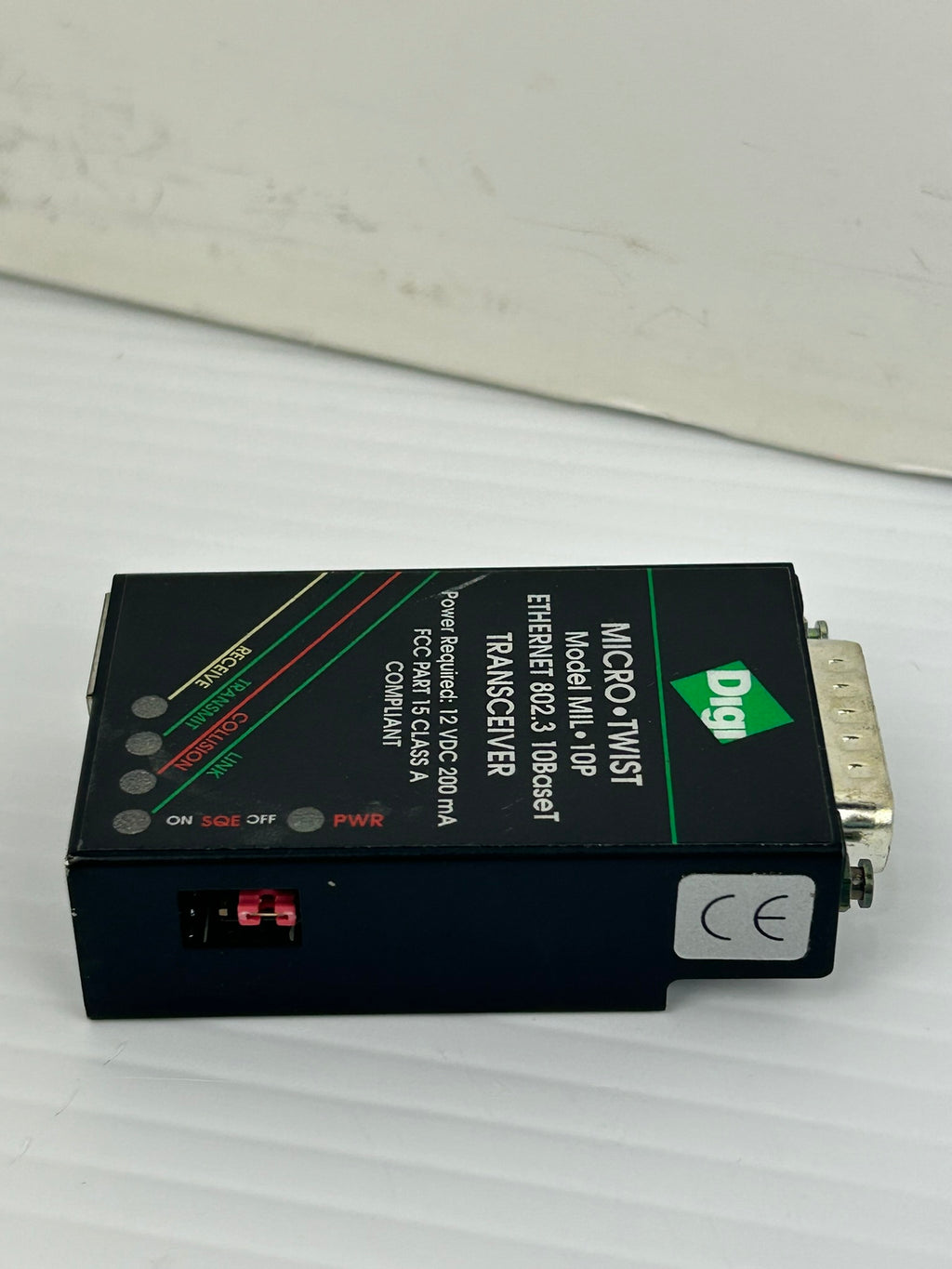 Digi MIL-10P Micro Twist Ethernet Transceiver 802.3 10BASE-T Class A ...