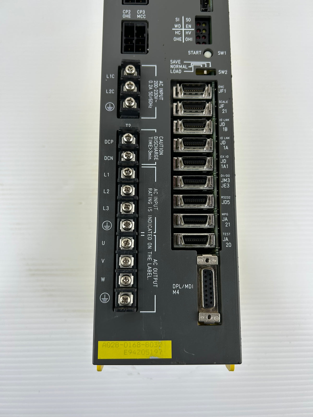 FANUC A02B-0168-B032 CNC Servo Unit Power Mate Model E 200-230V 3 Phase