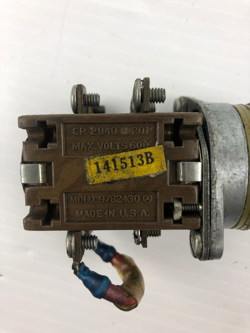 General Electric 9782430 Push Button CR 2940 U 201 600V