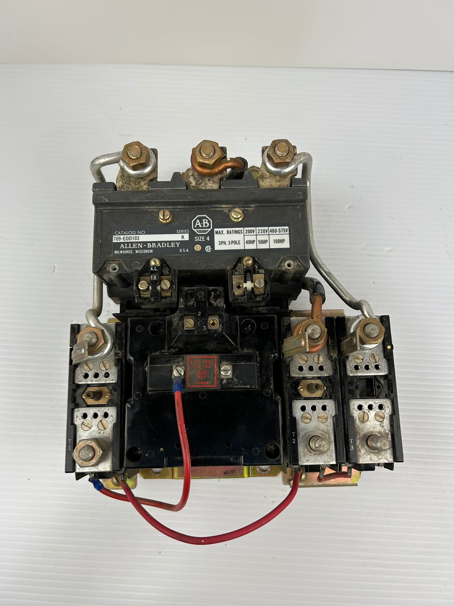 Allen-Bradley 709-E0D103 Motor Starter Size 4 Series K 3 Phase 3 Pole