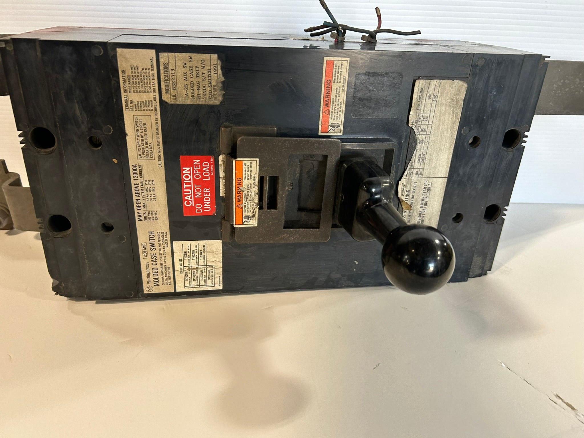 Westinghouse NB31200WK Molded Case Switch Circuit Breaker 1200 Amp 3-Pole 600V