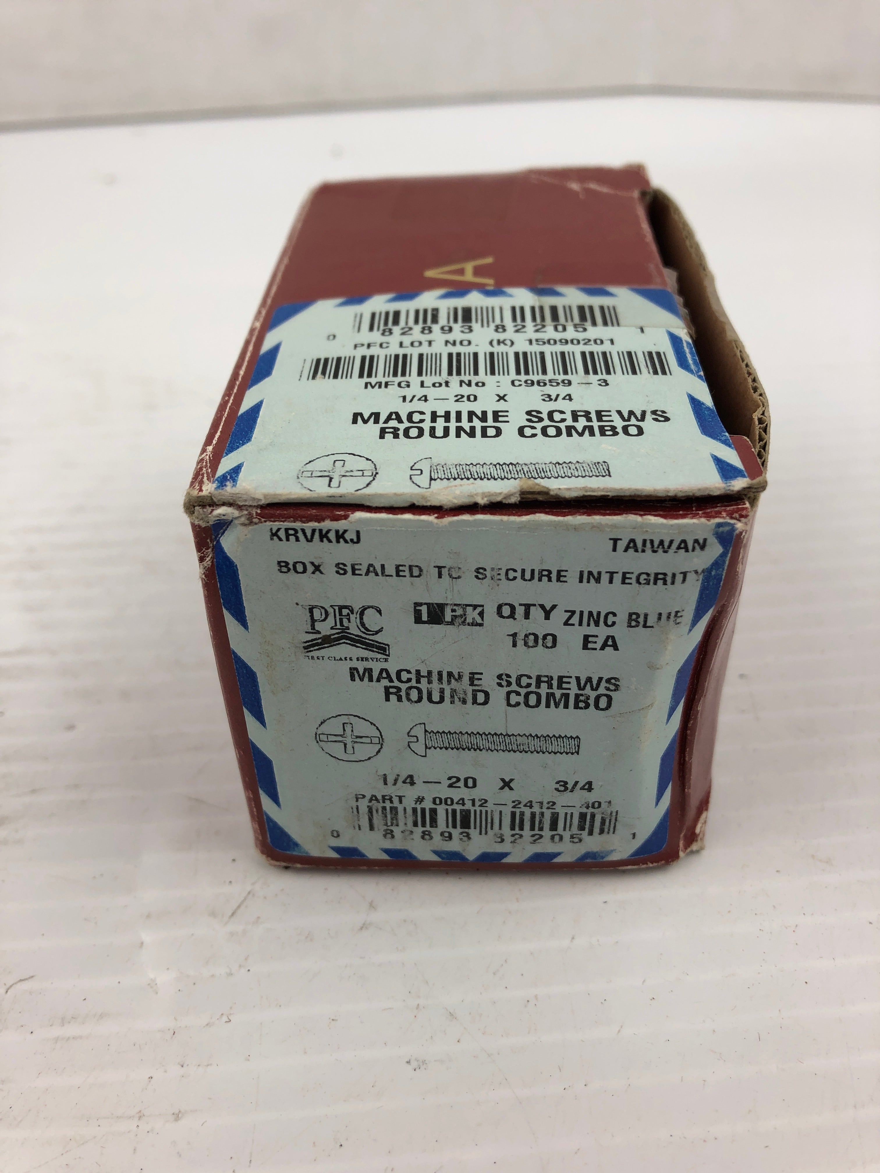 PFC ZNC3 Machine Screws Round Combo 1/4-20 x 3/4 - Lot of 100