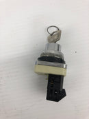 Fuji Electric AH30-J2A Key Selector Switch with Key