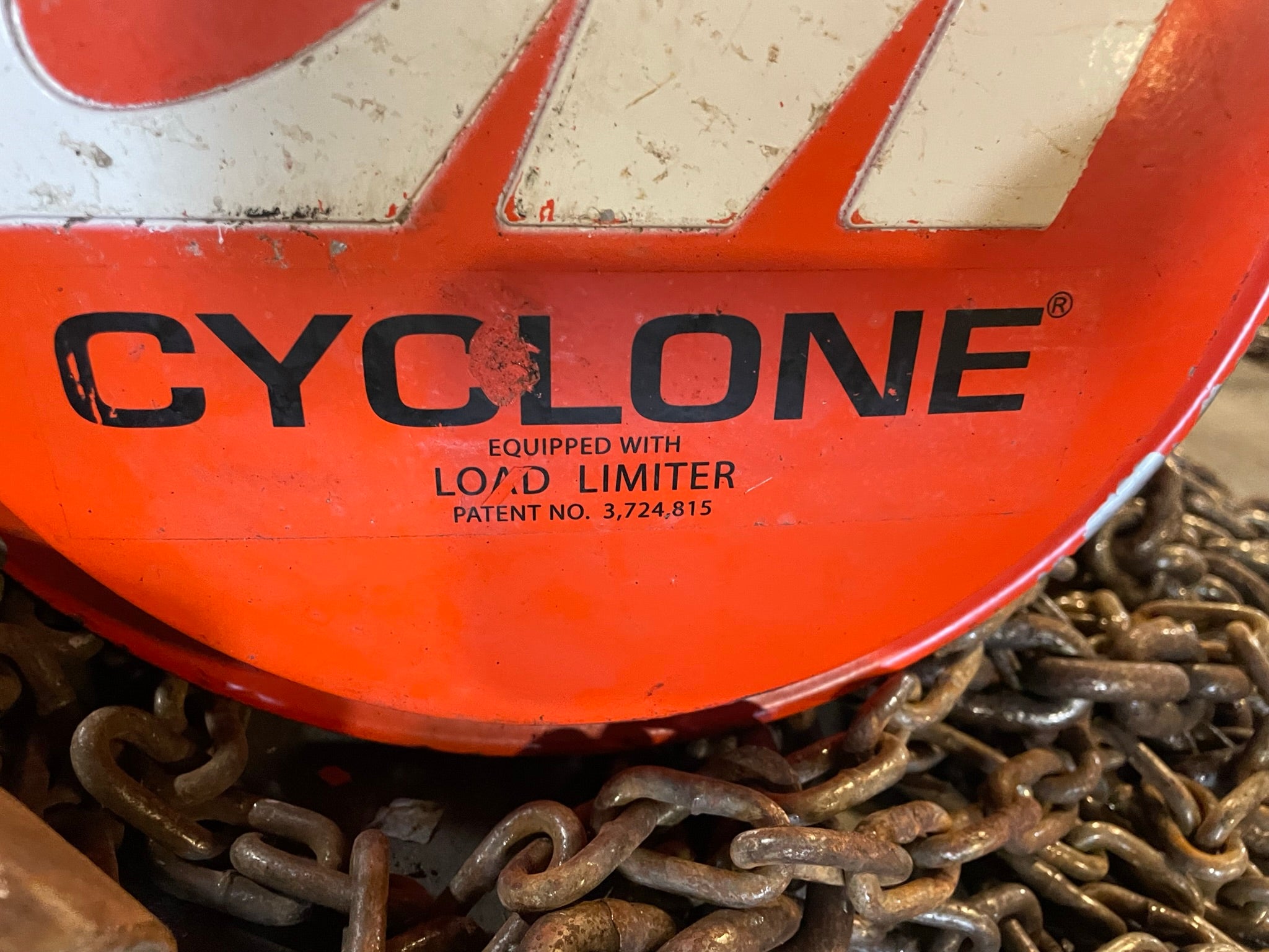 CM Cyclone S5854TB 2 Ton Manual Chain Fall Hoist with Load Limiter
