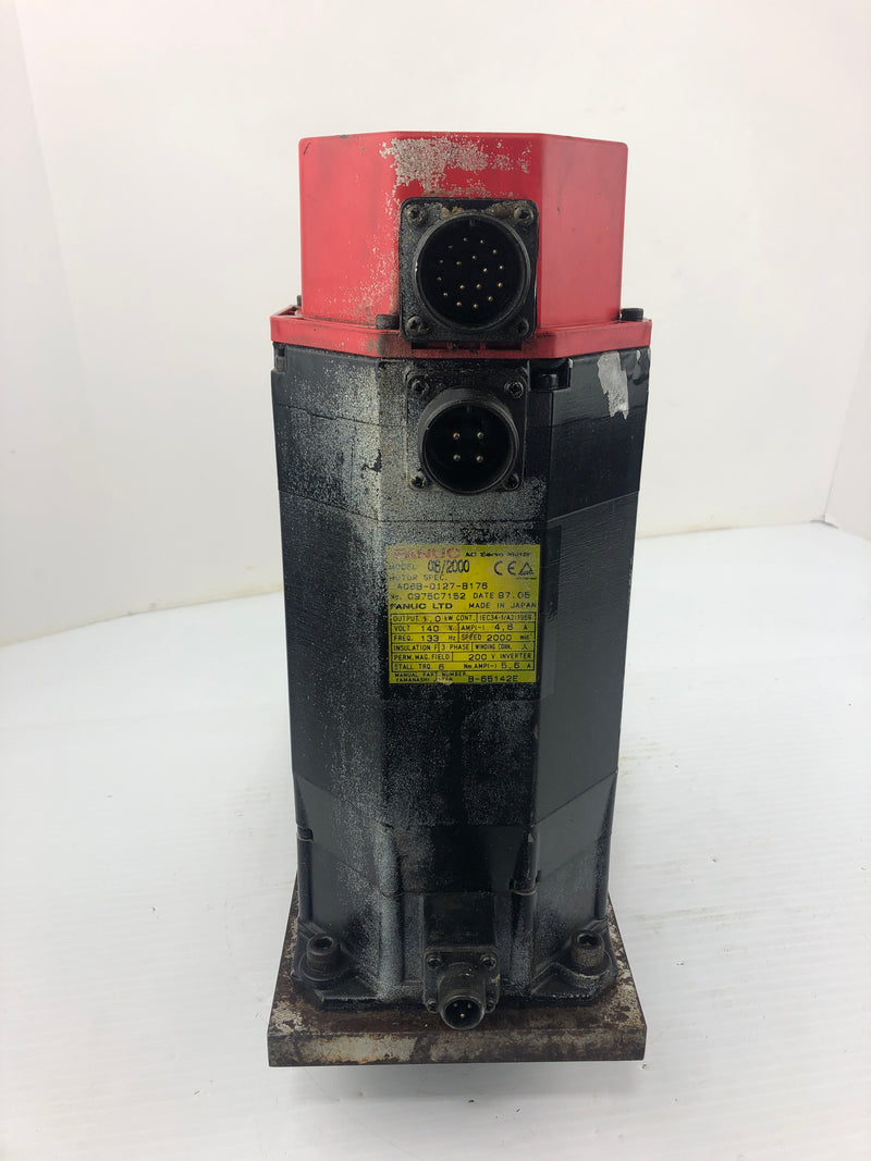 Fanuc A06B-0127-B176 AC Servo Motor a6/2000 1.0kW 3PH 140V 4,6A 2000min-¹ Speed