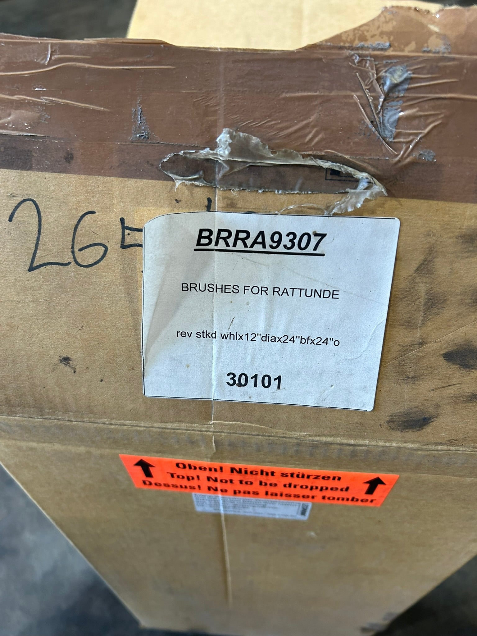 Lessmann 388.77W.60 Wheel Wire Brush Rattunde BRRA9307 30101 12" Dia x 24" Wide