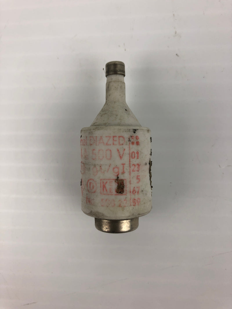 Siemens Original Diazed 5SG22 Ceramic Bottle Fuse 4A 500V