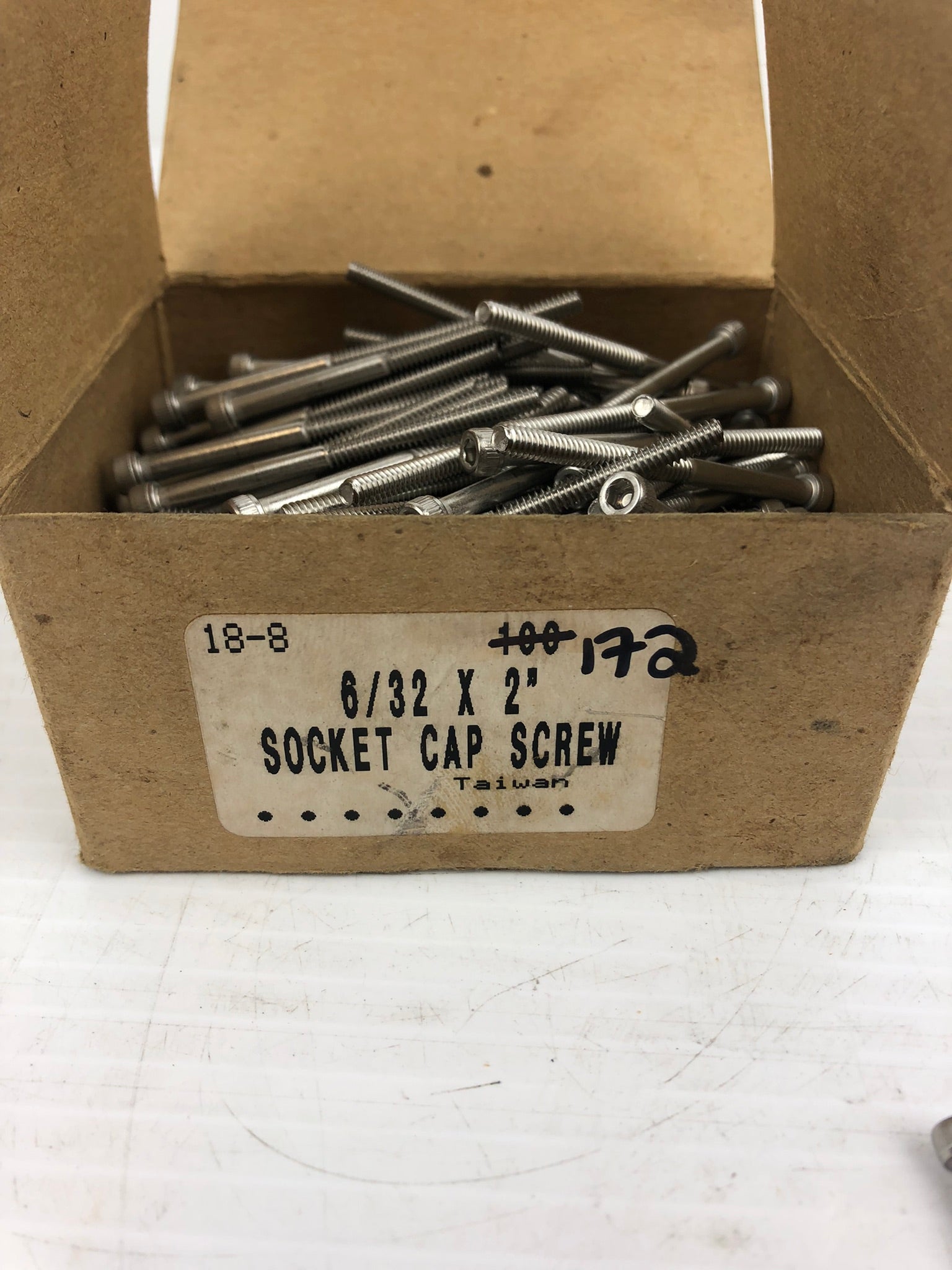 18-8 Socket Cap Screw 6/32 x 2" (Lot of 172)