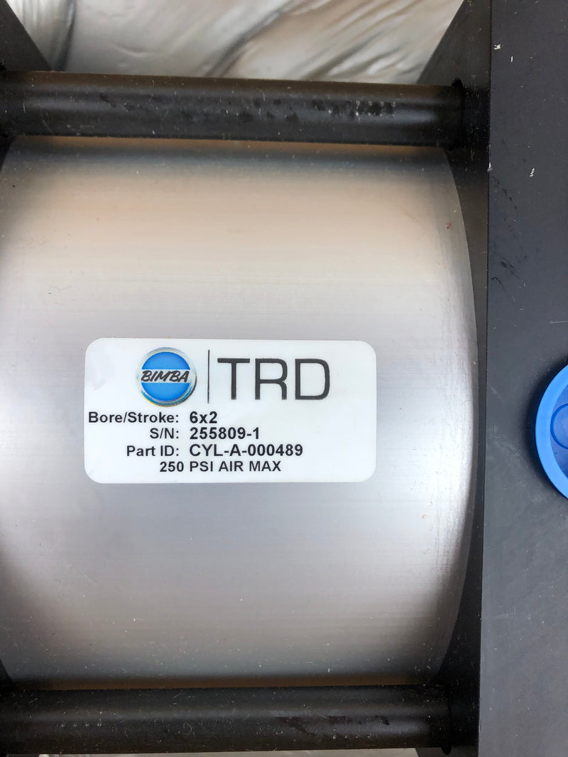 Bimba TRD CYLA000489 Cylinder 6x2 Bore/Stroke 250 PSI Metal Logics