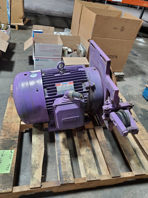 Leeson 150088-60 Electric Motor 40HP 3PH 1770RPM Belt Drive Clutch Assembly