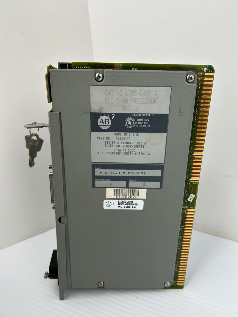 Allen-Bradley 1785-L40B PLC-5/40 Processor Module Series A Rev N with Key