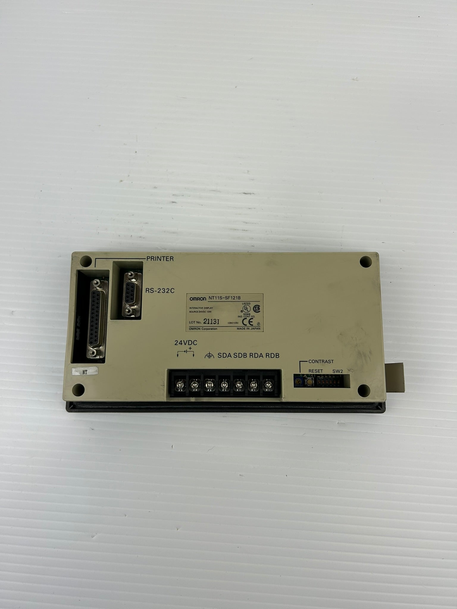 Omron NT11S-SF121B Interactive Display HMI Module 24VDC 10W