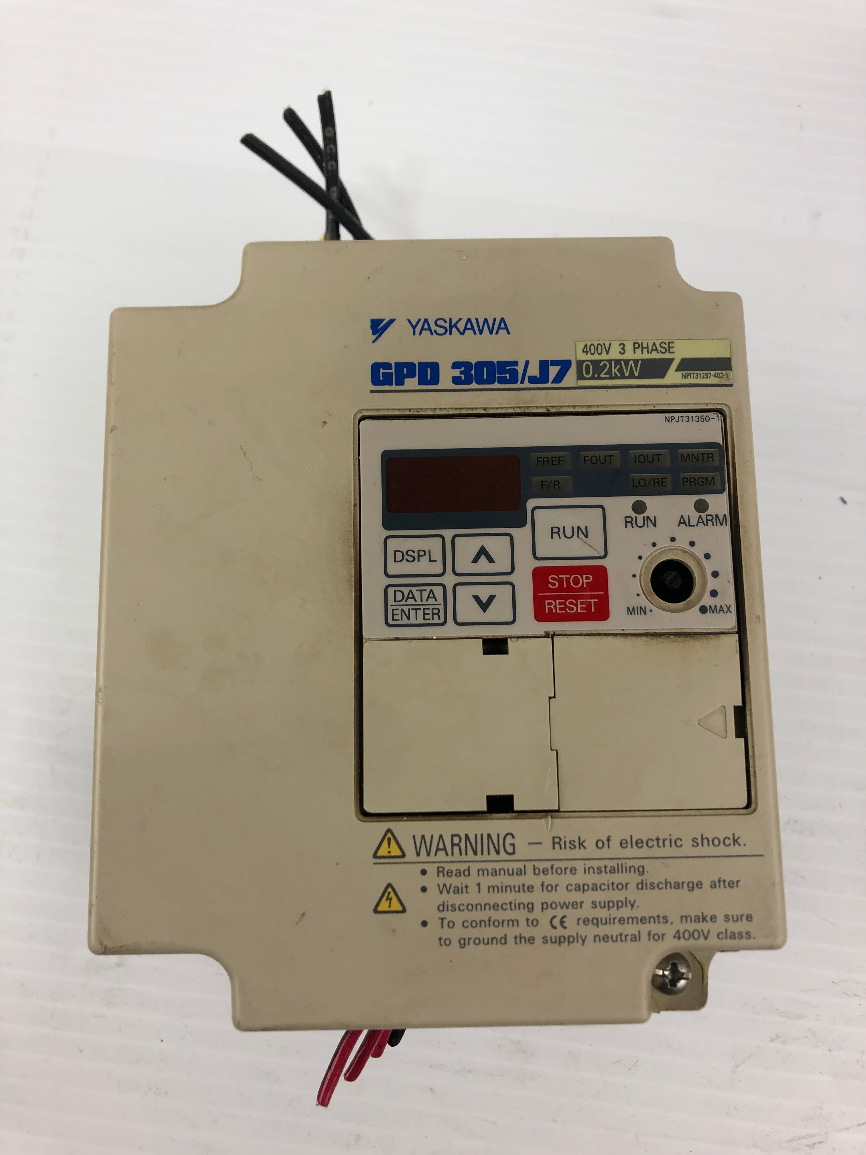 Yaskawa CIMR-J7AM40P2 Servo Drive GPD 305/J7 400V 1.2-1.6A 3PH 0.2kW 0-400Hz