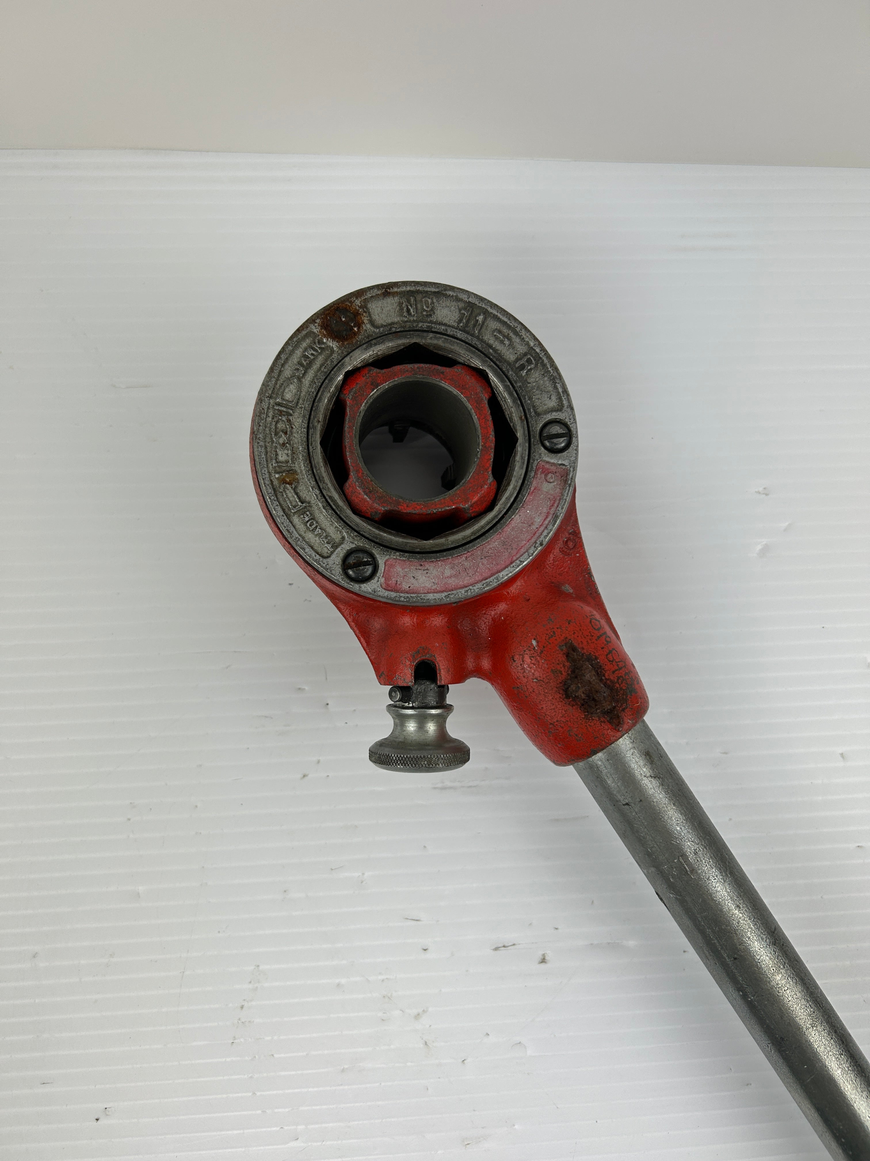 Ridgid 11-R Pipe Threader Ratchet with Handle & #11 1/2" #12 3/4" 1-1/4" Die Set