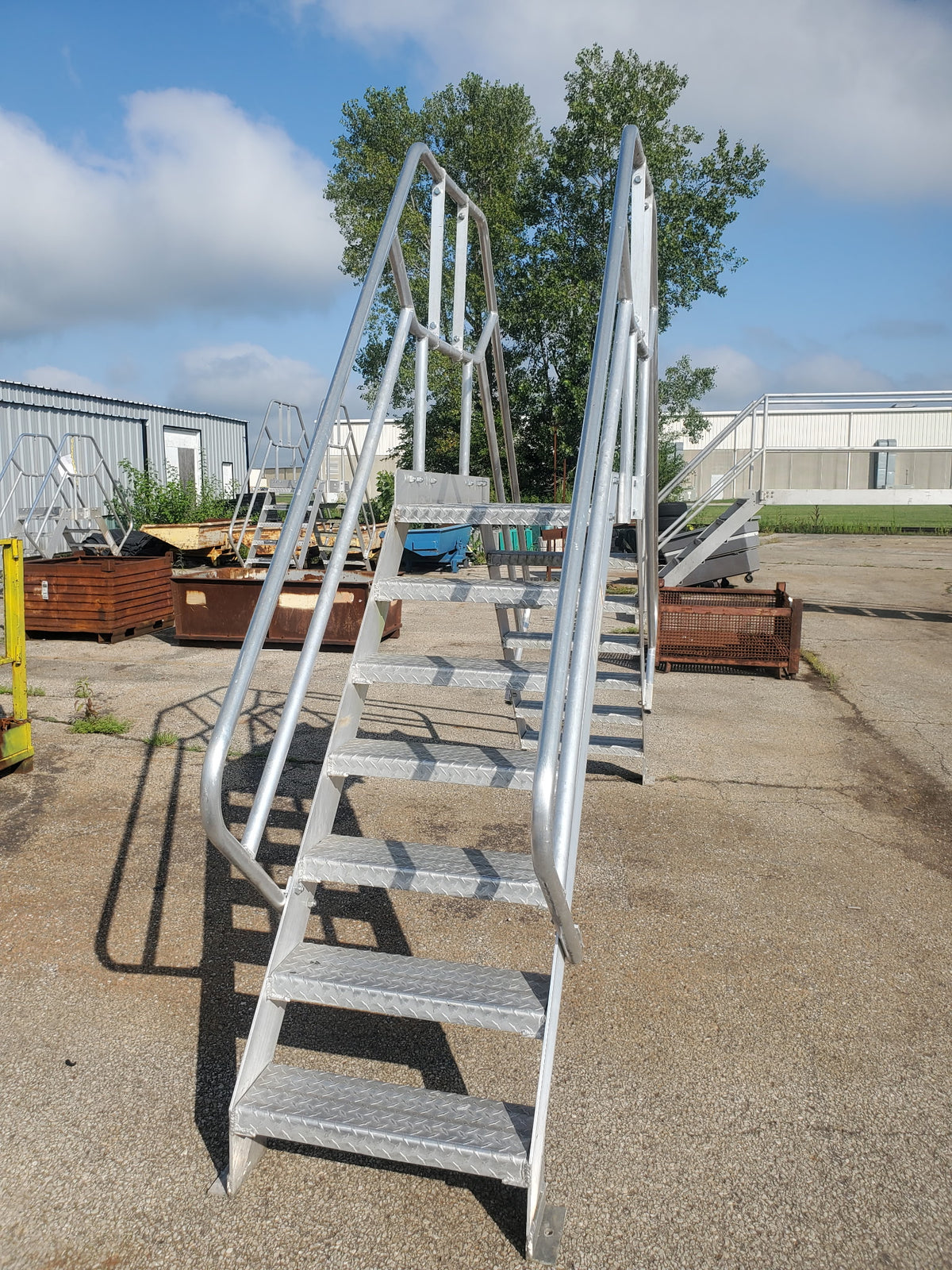 Cotterman Aluminum Crossover Bridge Ladder Platform Stairs & Handrails 131" L