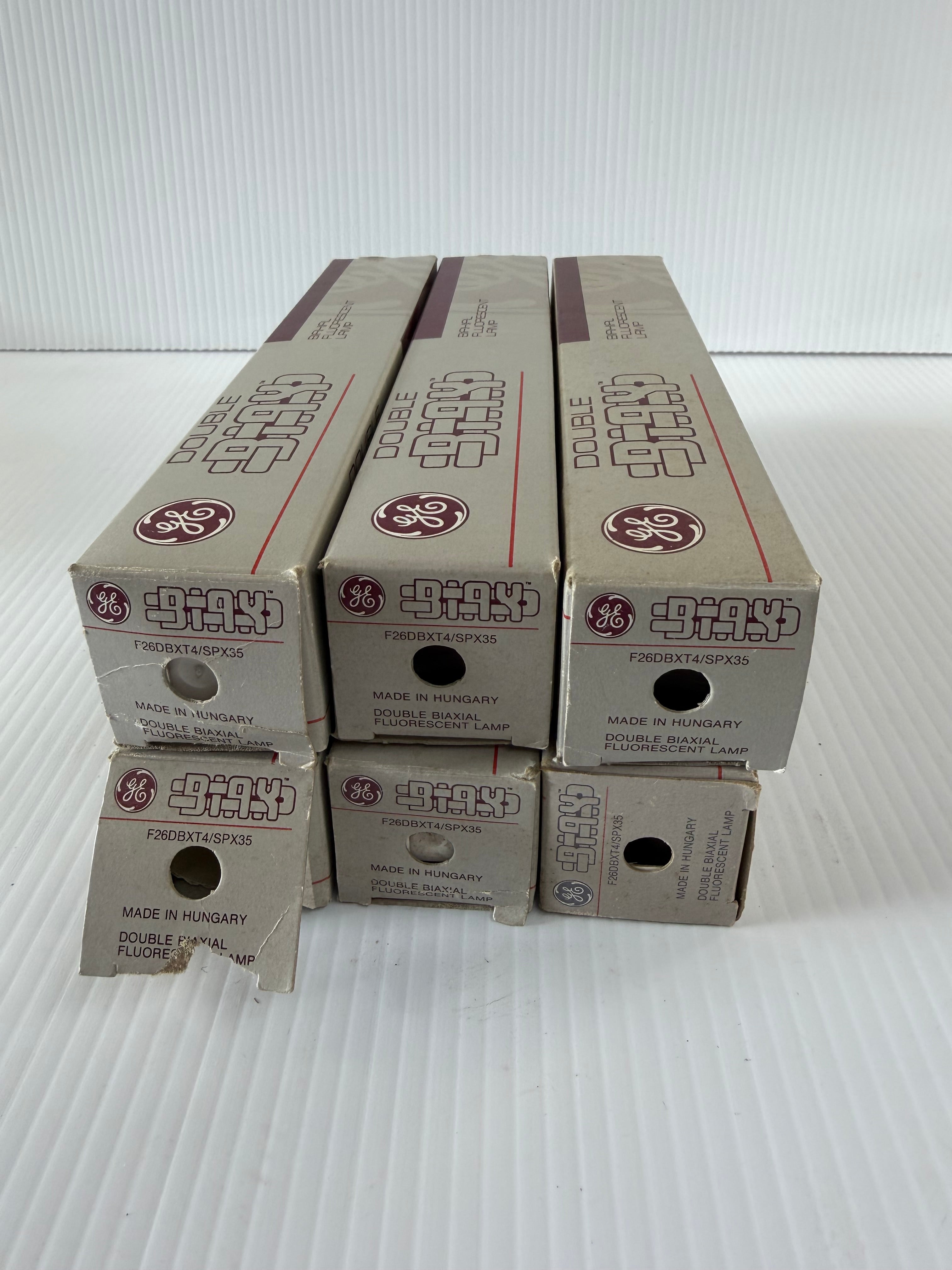 Lot of 6 GE F26DBXT4/SPX35 Bihial Fluorescent Lamps 26 Watt
