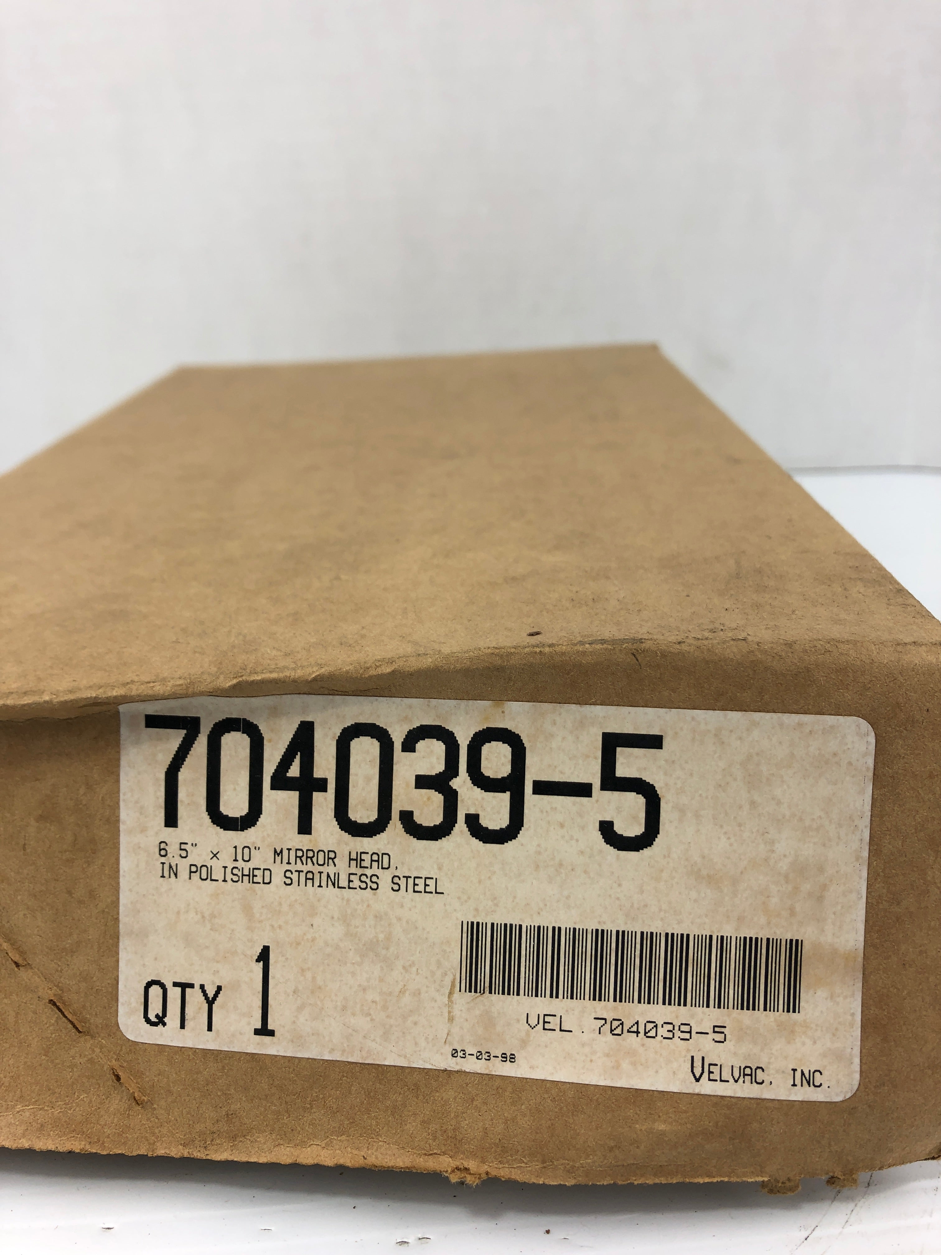 Velvac 704039-5 Stainless Steel Mirror Head 6.5" x 10"
