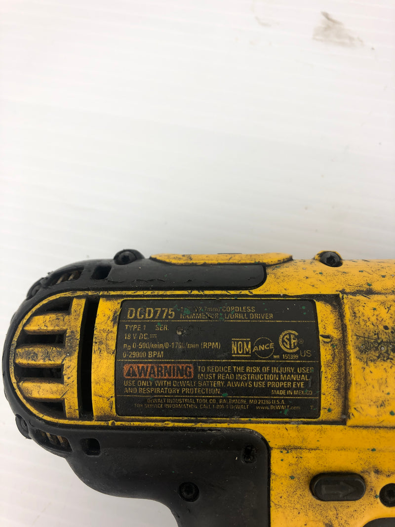 DeWalt DCD775 Cordless Drill 18V Type 1 Metal Logics Inc