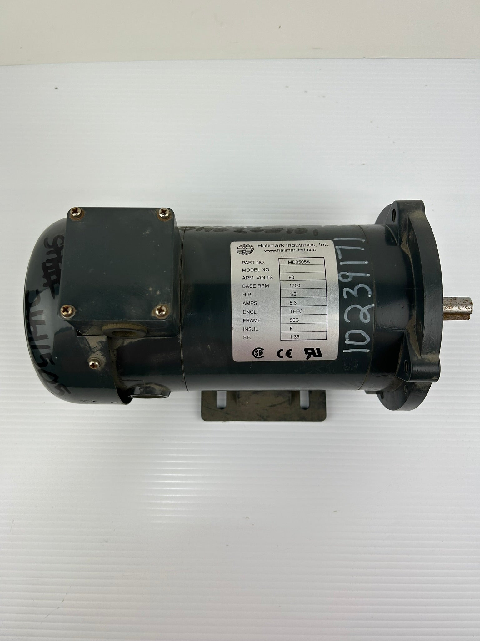 Hallmark Industries MD0505A DC Motor 1/2HP 1750 RPM