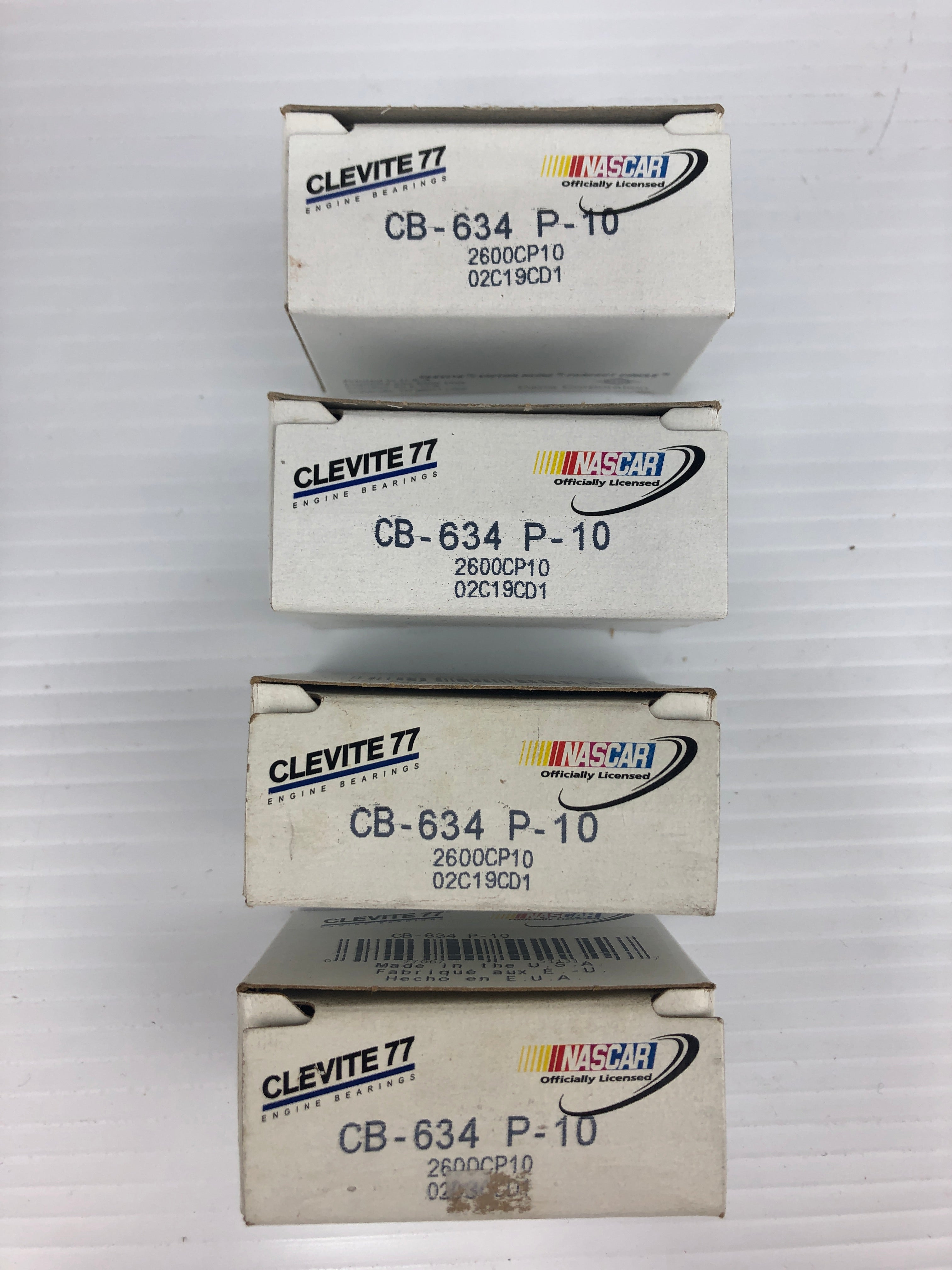 Clevite CB634P10 Engine Connecting Rod Bearing Pair CB-634 P-10 - Lot of 4
