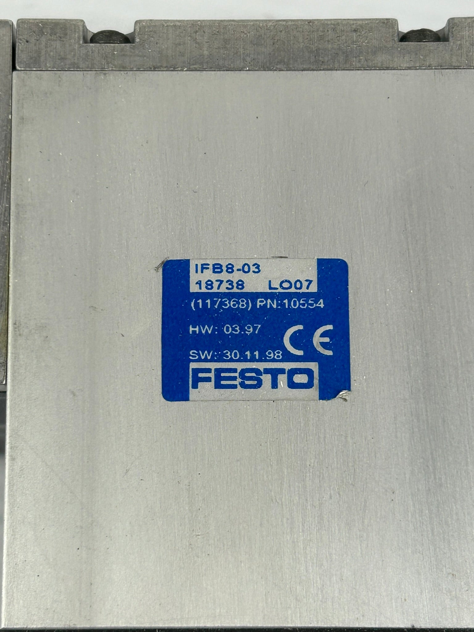 Festo IFB8-03 Control Block Assembly 18738 VIGCP-03-FB CP-FB08-03 IEPR-03-4,0