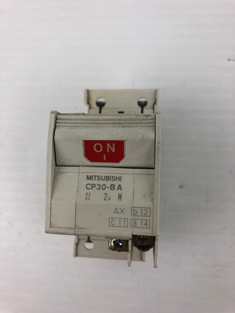 Mitsubishi Electric CP30-BA Circuit Protector 2 Pole 2A 220 VAC 2.5kA 50/60 Hz