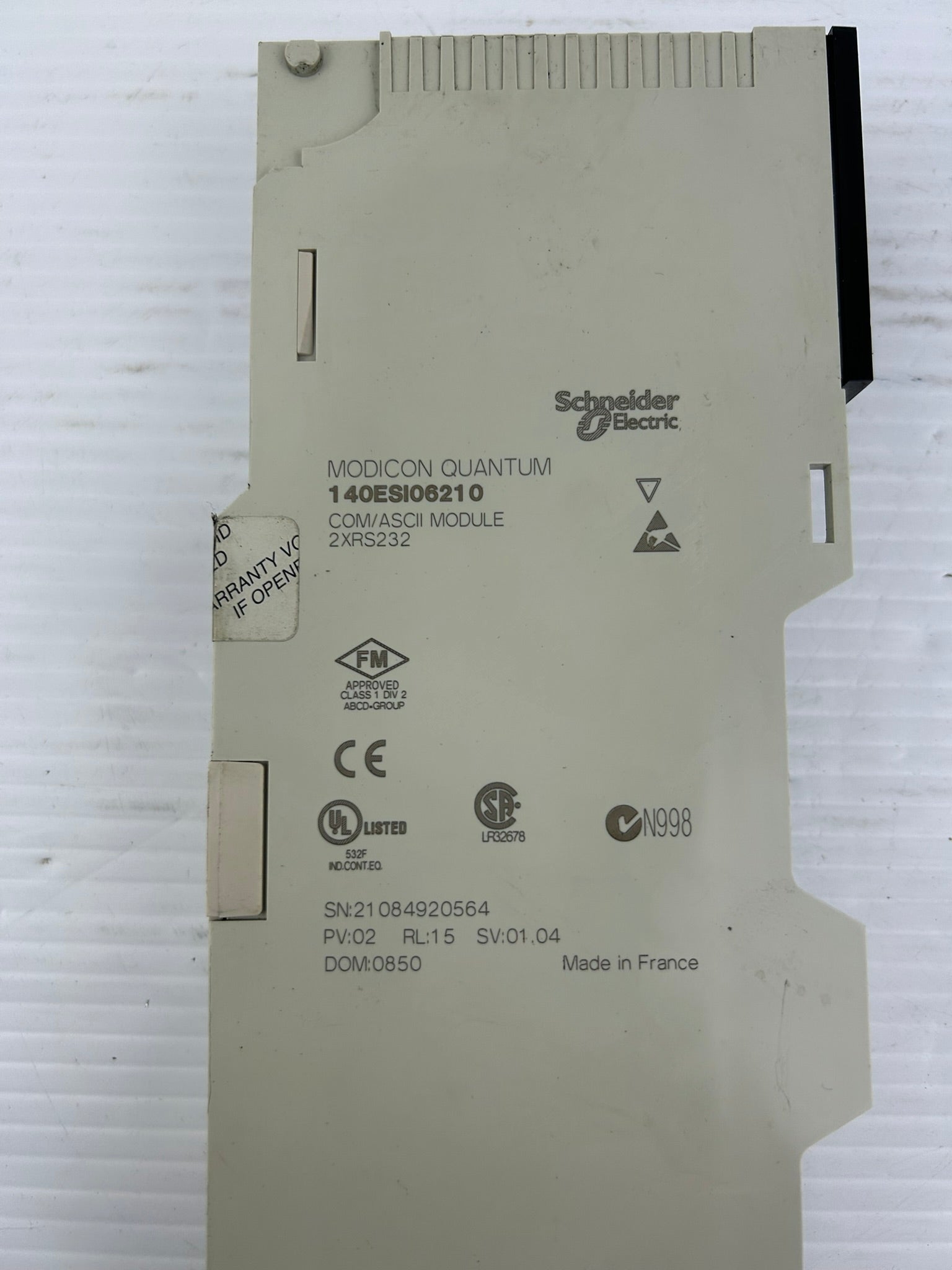 Schneider Electric 140ESI06210 Modicon Quantum Com/ASCII Module 2XRS232